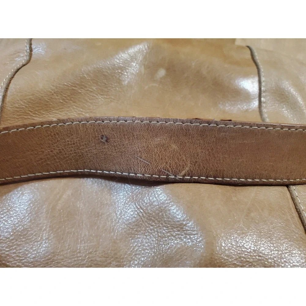 American Leather Co Caramel Leather Hobo Handbag